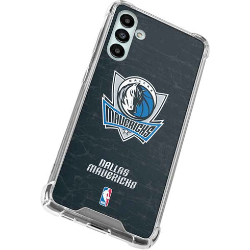 NBA Dallas Mavericks Black Primary Logo Galaxy A13 5G Clear Case