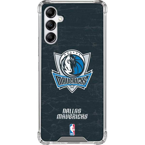 NBA Dallas Mavericks Black Primary Logo Galaxy A14 5G Clear Case