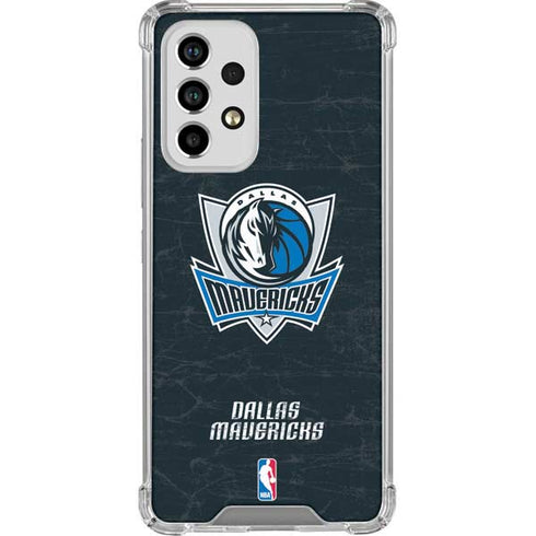 NBA Dallas Mavericks Black Primary Logo Galaxy A53 5G Clear Case