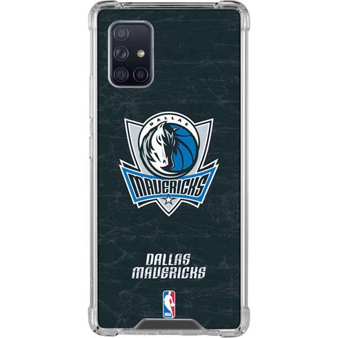 NBA Dallas Mavericks Black Primary Logo Galaxy A71 5G Clear Case