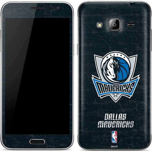 NBA Dallas Mavericks Black Primary Logo Galaxy J3 Skin