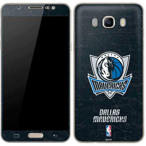 NBA Dallas Mavericks Black Primary Logo Galaxy J7 Skin