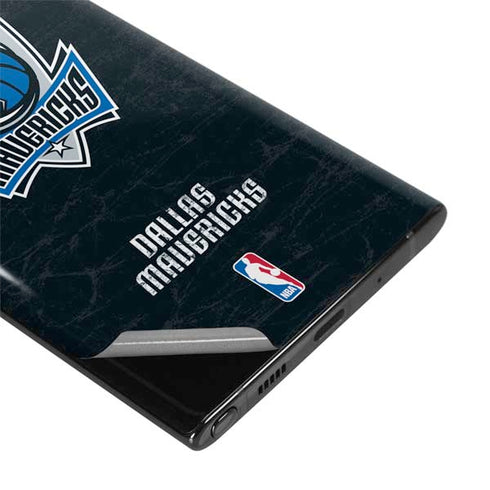 NBA Dallas Mavericks Black Primary Logo Galaxy Note 10 Plus Skin