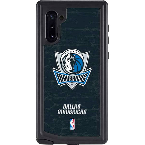 NBA Dallas Mavericks Black Primary Logo Galaxy Note 10 Waterproof Case