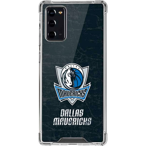 NBA Dallas Mavericks Black Primary Logo Galaxy Note20 5G Clear Case