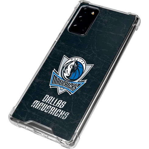 NBA Dallas Mavericks Black Primary Logo Galaxy Note20 5G Clear Case