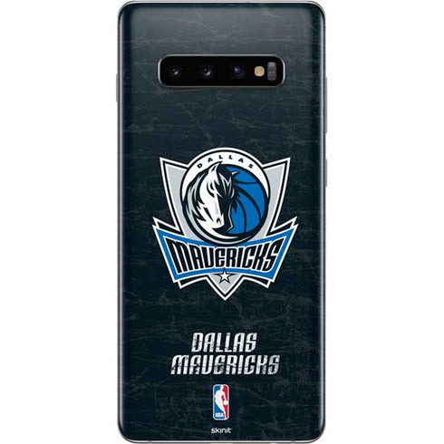 NBA Dallas Mavericks Black Primary Logo Galaxy S10 Plus Skin