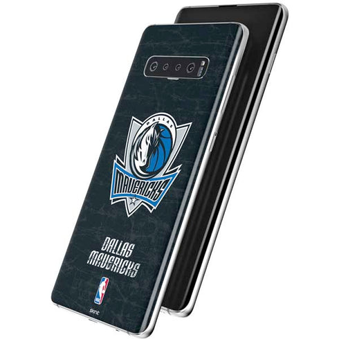 NBA Dallas Mavericks Black Primary Logo Galaxy S10 Plus Skin