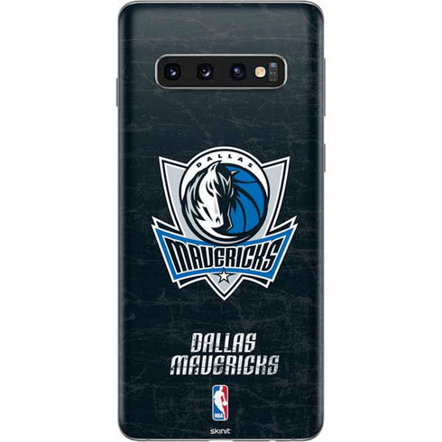 NBA Dallas Mavericks Black Primary Logo Galaxy S10 Skin