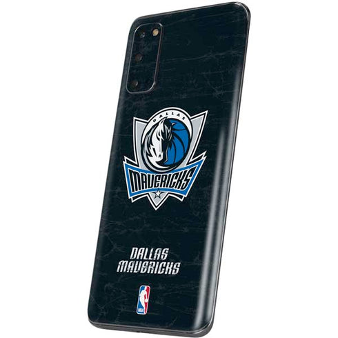 NBA Dallas Mavericks Black Primary Logo Galaxy S20 Skin