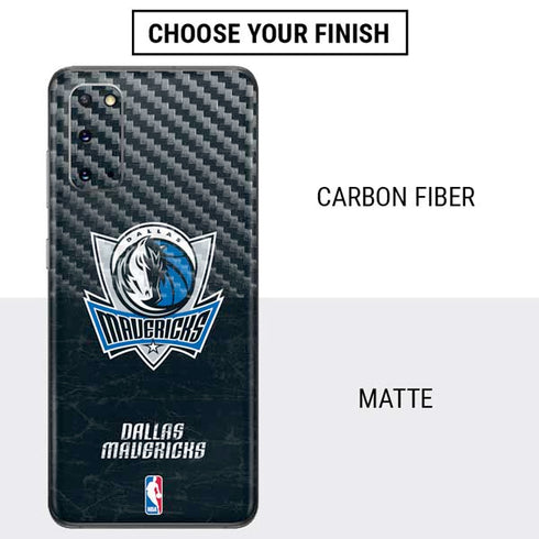 NBA Dallas Mavericks Black Primary Logo Galaxy S20 Skin