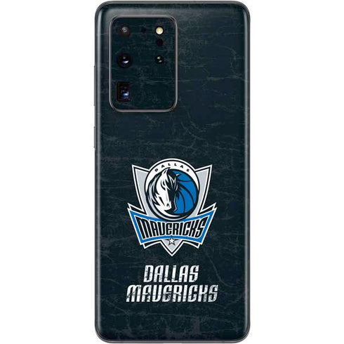 NBA Dallas Mavericks Black Primary Logo Galaxy S20 Ultra 5G Skin