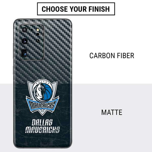 NBA Dallas Mavericks Black Primary Logo Galaxy S20 Ultra 5G Skin