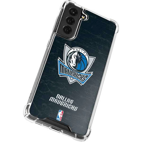 NBA Dallas Mavericks Black Primary Logo Galaxy S21 FE Clear Case