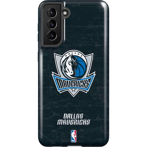 NBA Dallas Mavericks Black Primary Logo Galaxy S21 FE Pro Case