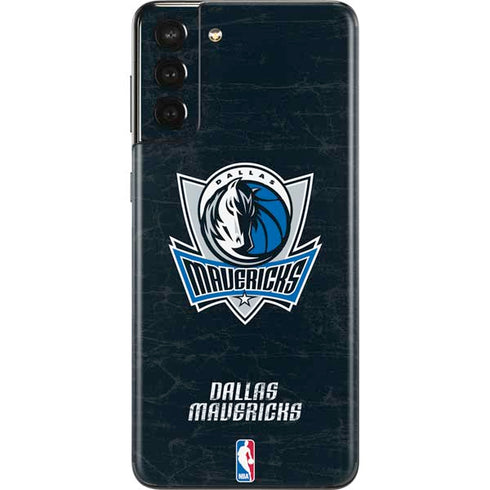 NBA Dallas Mavericks Black Primary Logo Galaxy S21 Plus 5G Skin