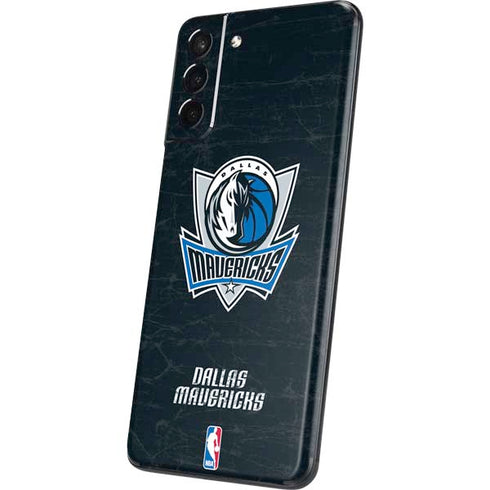 NBA Dallas Mavericks Black Primary Logo Galaxy S21 Plus 5G Skin