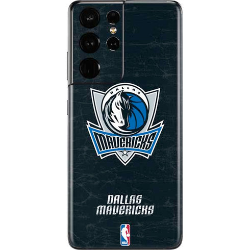 NBA Dallas Mavericks Black Primary Logo Galaxy S21 Ultra 5G Skin