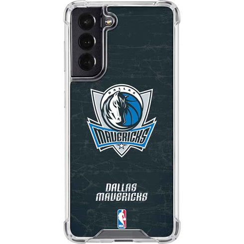 NBA Dallas Mavericks Black Primary Logo Galaxy S22 Clear Case
