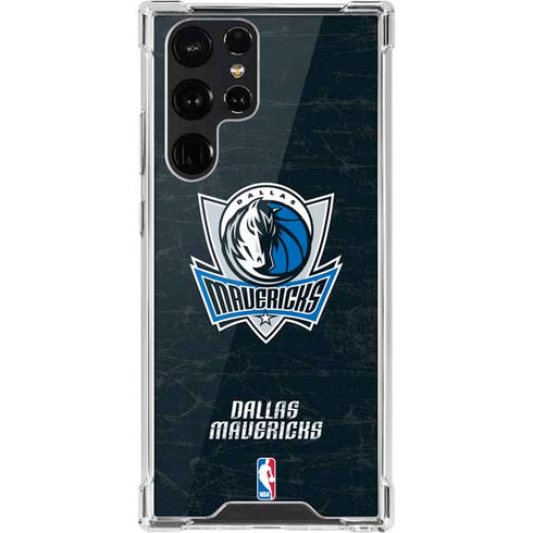 NBA Dallas Mavericks Black Primary Logo Galaxy S22 Ultra Clear Case