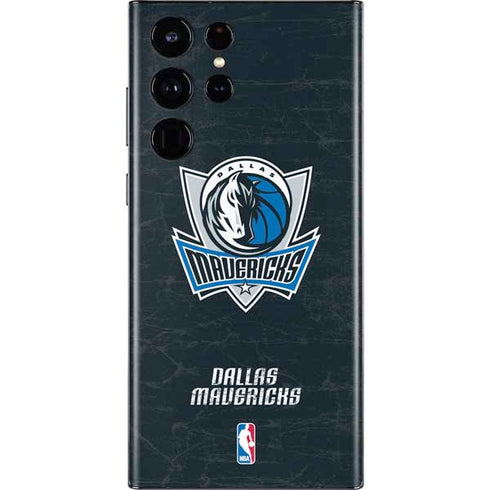 NBA Dallas Mavericks Black Primary Logo Galaxy S22 Ultra Skin