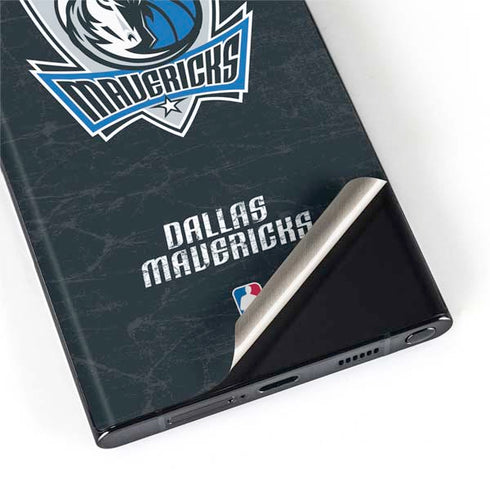 NBA Dallas Mavericks Black Primary Logo Galaxy S22 Ultra Skin