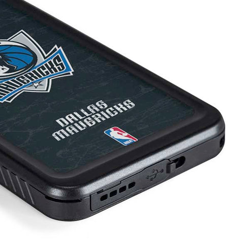 NBA Dallas Mavericks Black Primary Logo Galaxy S23 Waterproof Case