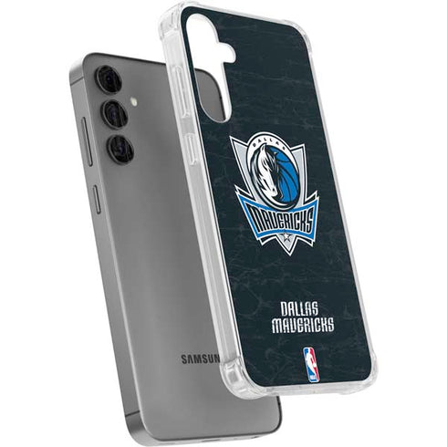 NBA Dallas Mavericks Black Primary Logo Galaxy S24 Plus Clear Case