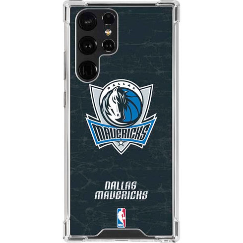 NBA Dallas Mavericks Black Primary Logo Galaxy S24 Ultra Clear Case