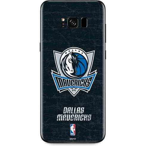 NBA Dallas Mavericks Black Primary Logo Galaxy S8 Plus Skin