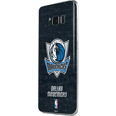 NBA Dallas Mavericks Black Primary Logo Galaxy S8 Skin