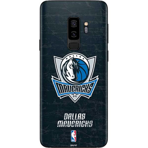 NBA Dallas Mavericks Black Primary Logo Galaxy S9 Plus Skin