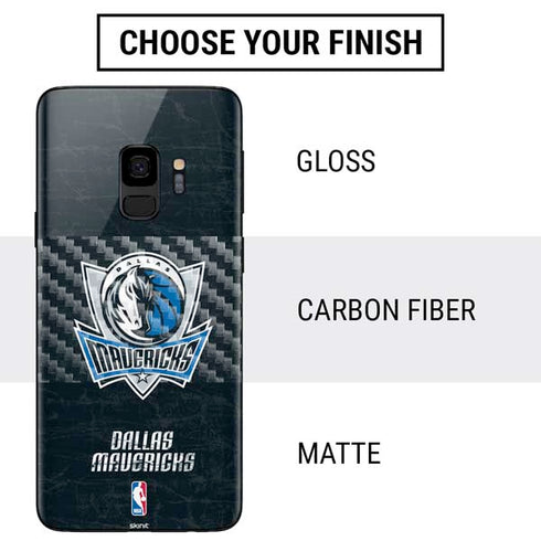 NBA Dallas Mavericks Black Primary Logo Galaxy S9 Skin