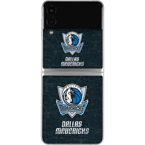 NBA Dallas Mavericks Black Primary Logo Galaxy Z Flip3 5G Skin