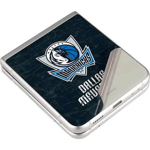 NBA Dallas Mavericks Black Primary Logo Galaxy Z Flip3 5G Skin