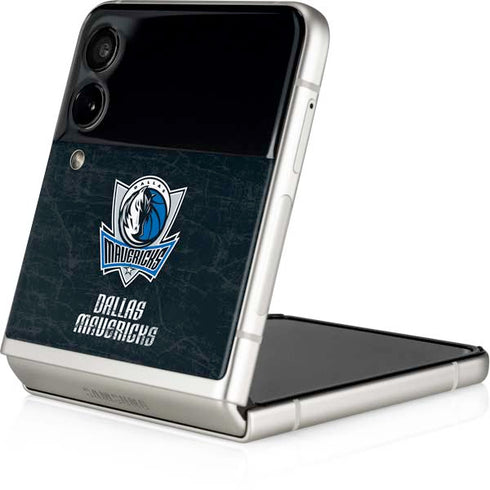 NBA Dallas Mavericks Black Primary Logo Galaxy Z Flip3 5G Skin