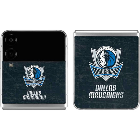 NBA Dallas Mavericks Black Primary Logo Galaxy Z Flip4 5G Skin