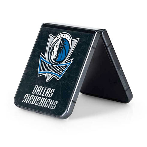 NBA Dallas Mavericks Black Primary Logo Galaxy Z Flip5 5G Skin