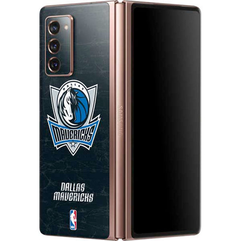 NBA Dallas Mavericks Black Primary Logo Galaxy Z Fold2 5G Skin