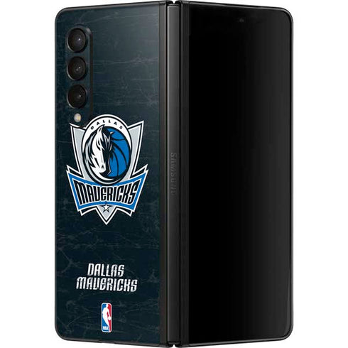 NBA Dallas Mavericks Black Primary Logo Galaxy Z Fold3 5G Skin