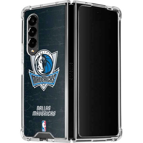 NBA Dallas Mavericks Black Primary Logo Galaxy Z Fold4 5G Clear Case
