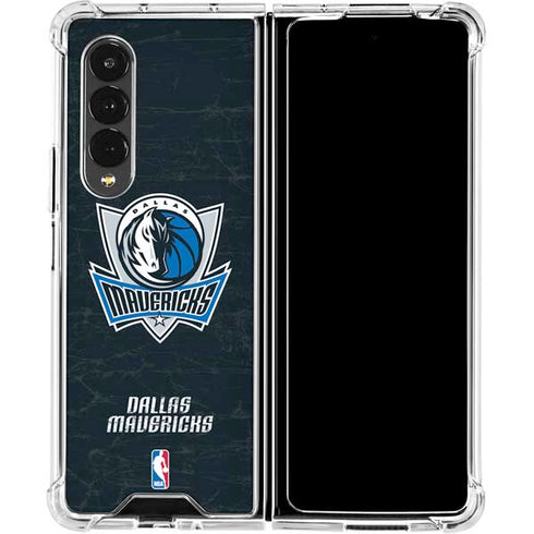 NBA Dallas Mavericks Black Primary Logo Galaxy Z Fold4 5G Clear Case