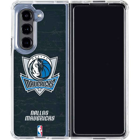 NBA Dallas Mavericks Black Primary Logo Galaxy Z Fold5 5G Clear Case
