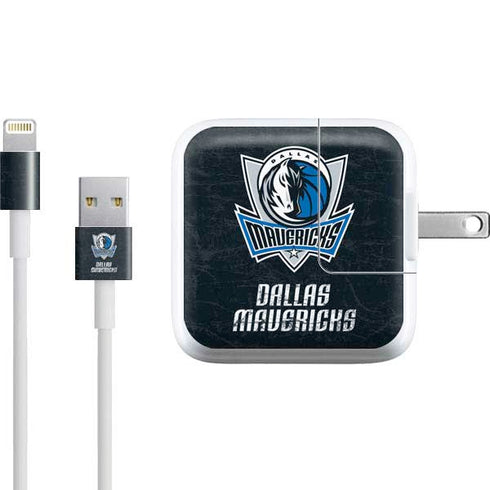 NBA Dallas Mavericks Black Primary Logo iPad Charger (10W USB) Skin