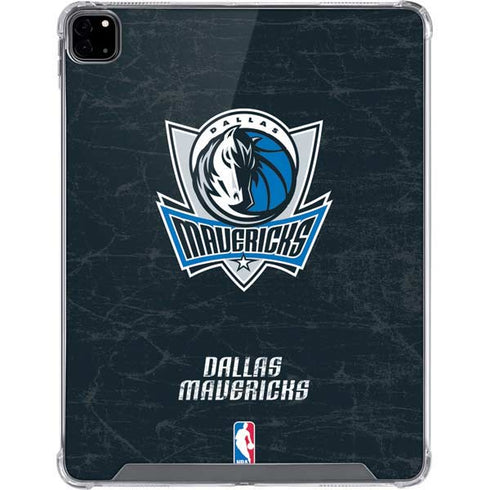 NBA Dallas Mavericks Black Primary Logo iPad Pro 12.9in (2020) Clear Case