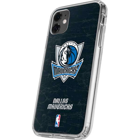 NBA Dallas Mavericks Black Primary Logo iPhone 11 Clear Case