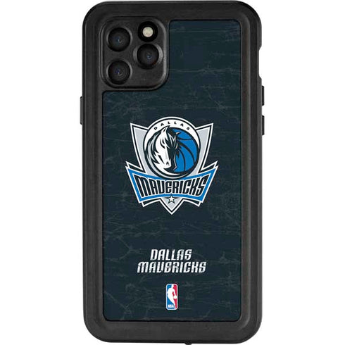 NBA Dallas Mavericks Black Primary Logo iPhone 11 Pro Waterproof Case