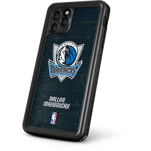 NBA Dallas Mavericks Black Primary Logo iPhone 11 Pro Waterproof Case