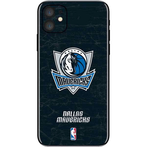 NBA Dallas Mavericks Black Primary Logo iPhone 11 Skin