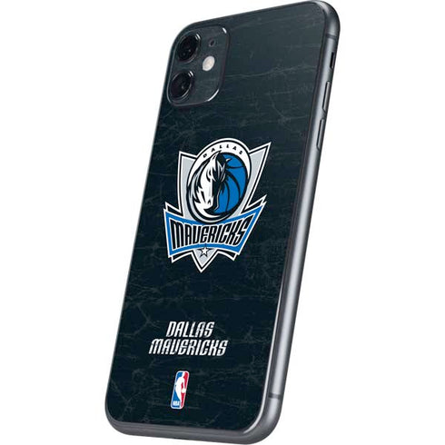 NBA Dallas Mavericks Black Primary Logo iPhone 11 Skin